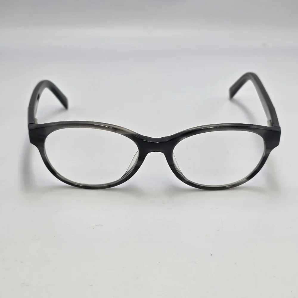 Fendi F979 Black Oval Eyeglass Frames Crystal Black Baby Blue 51mm Auth Italy